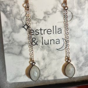 Estrella and Luna Moonstone Earrings-worn once